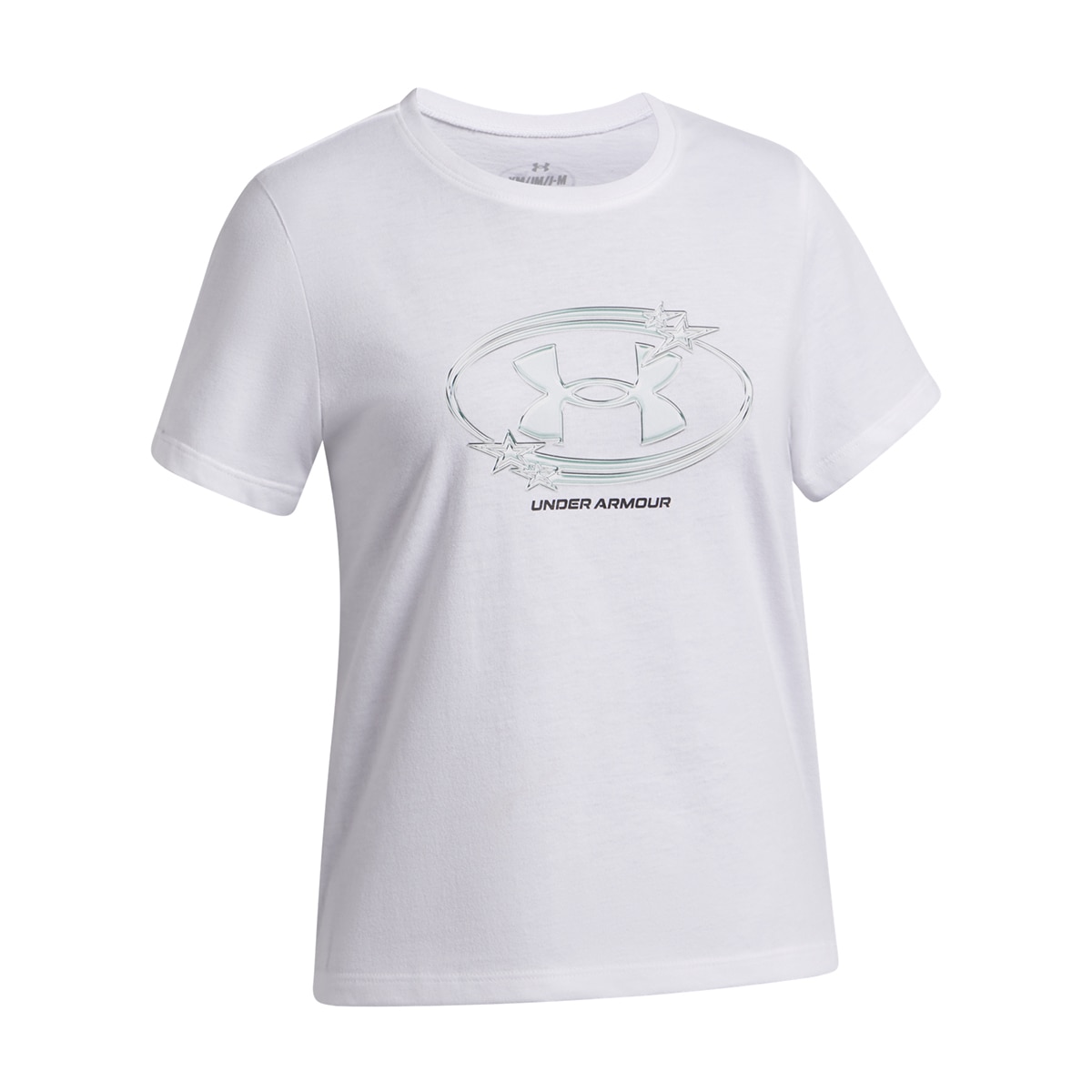 T-shirt Casual de Criança UA G Star Logo Lockertag SS Branco-3