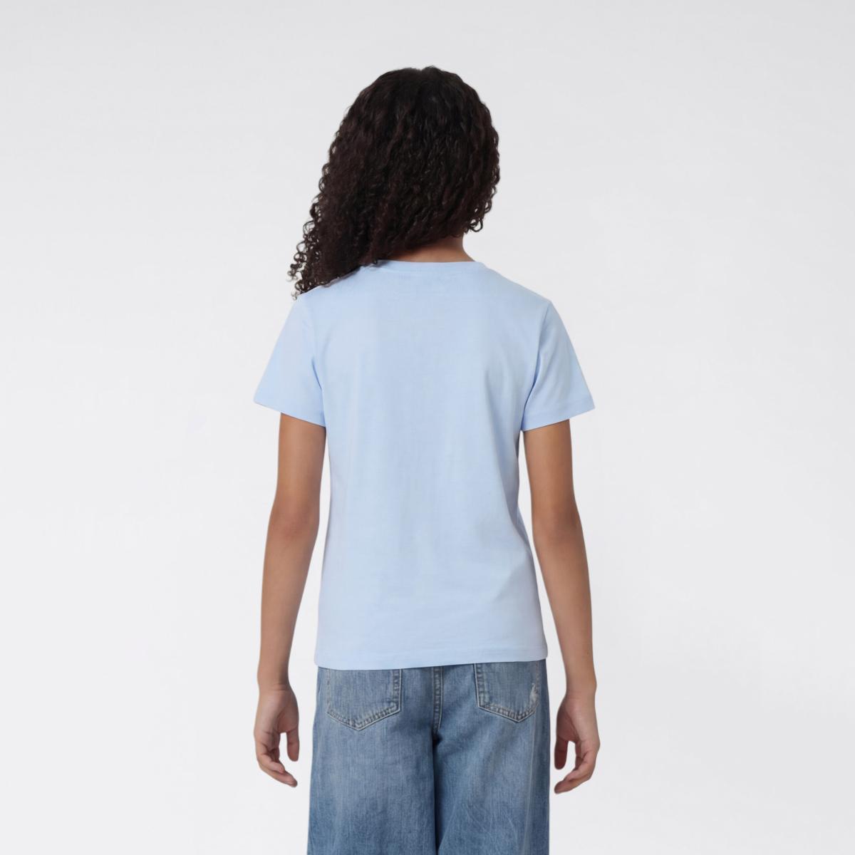 T-shirt de Manga Curta de Menina SS Tee Azul-3