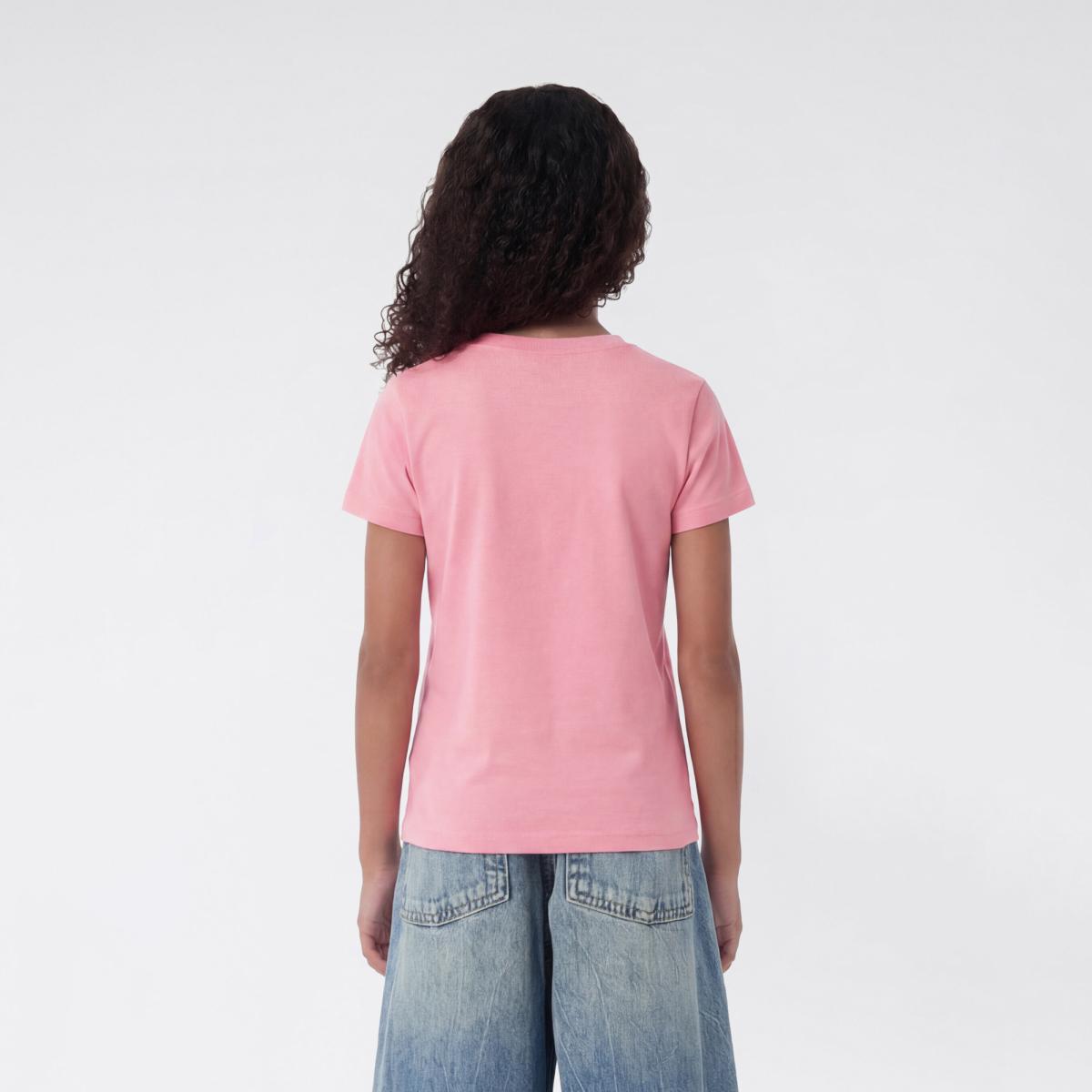 T-shirt de Manga Curta de Menina SS Tee Rosa-2