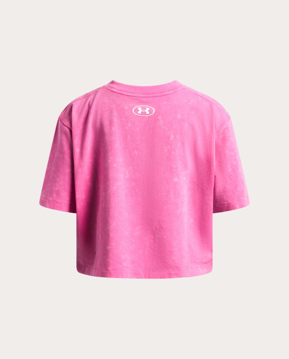 T-shirt de Menina UA G Rival Wash SS Rosa-2