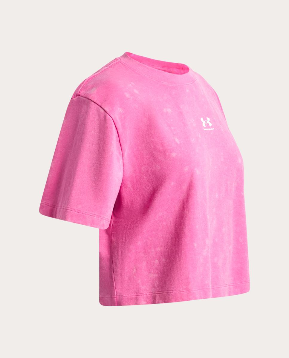 T-shirt de Menina UA G Rival Wash SS Rosa-3