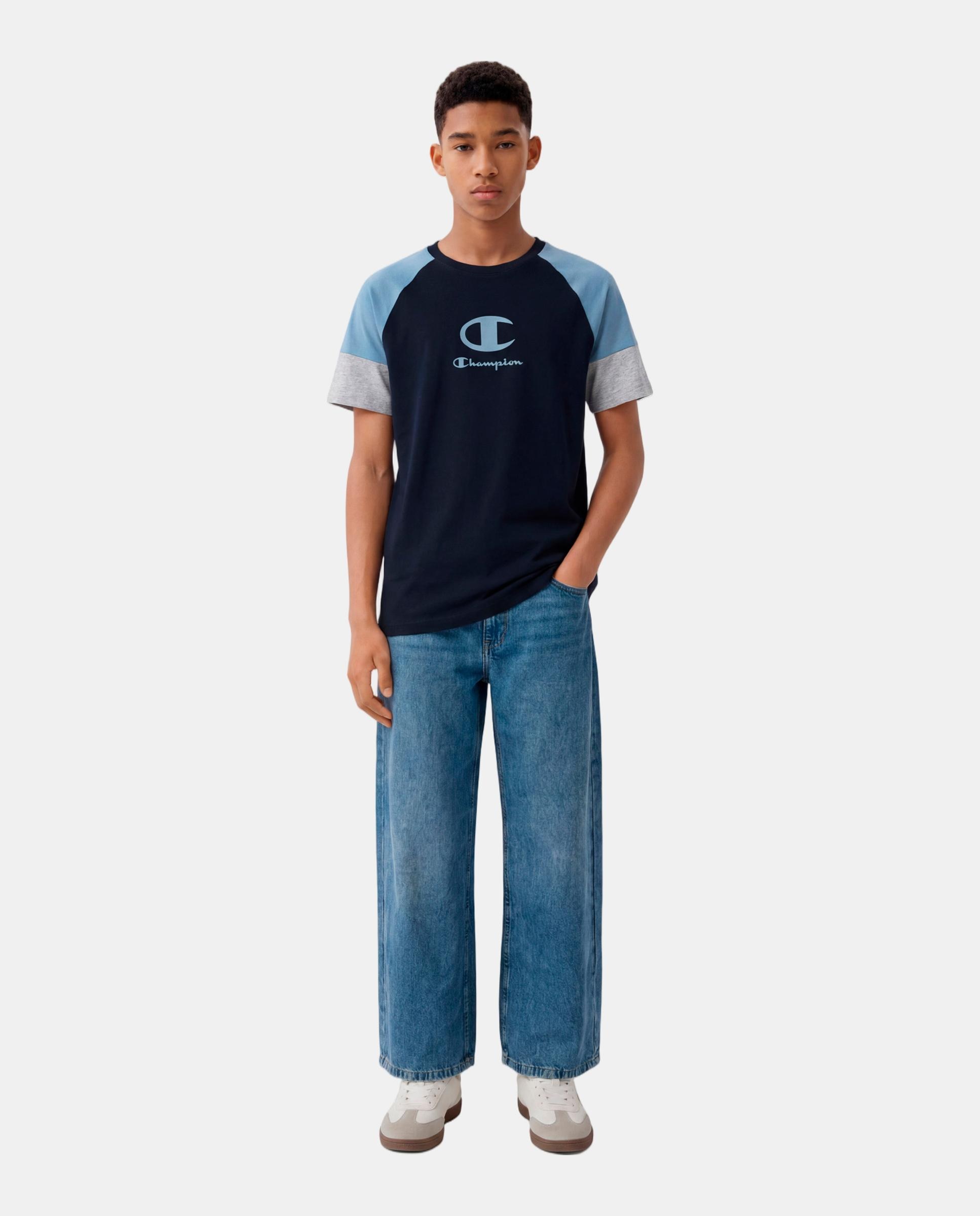T-shirt Casual de Menino SS Tee Azul-3