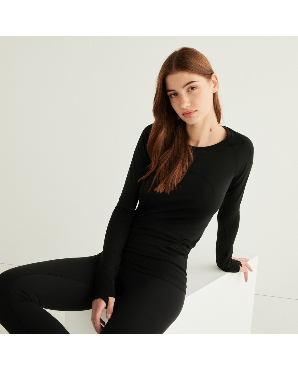 T-shirt de Mulher Swiftly Tech 2.0 Preto-1