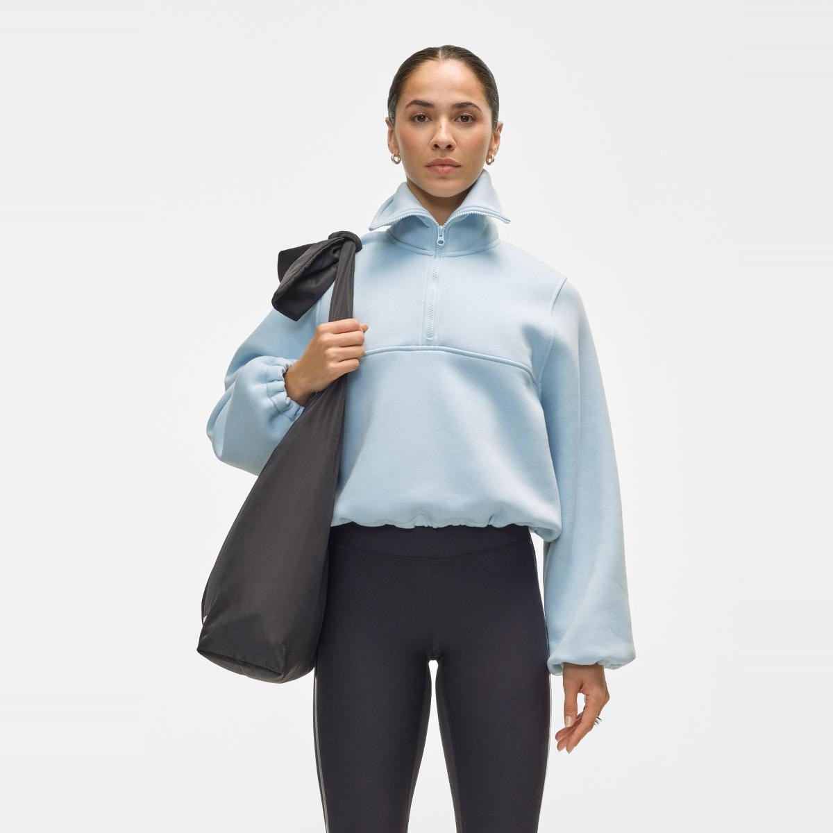 Sweatshirt de Mulher Easy Half Zip Sweater Azul-1