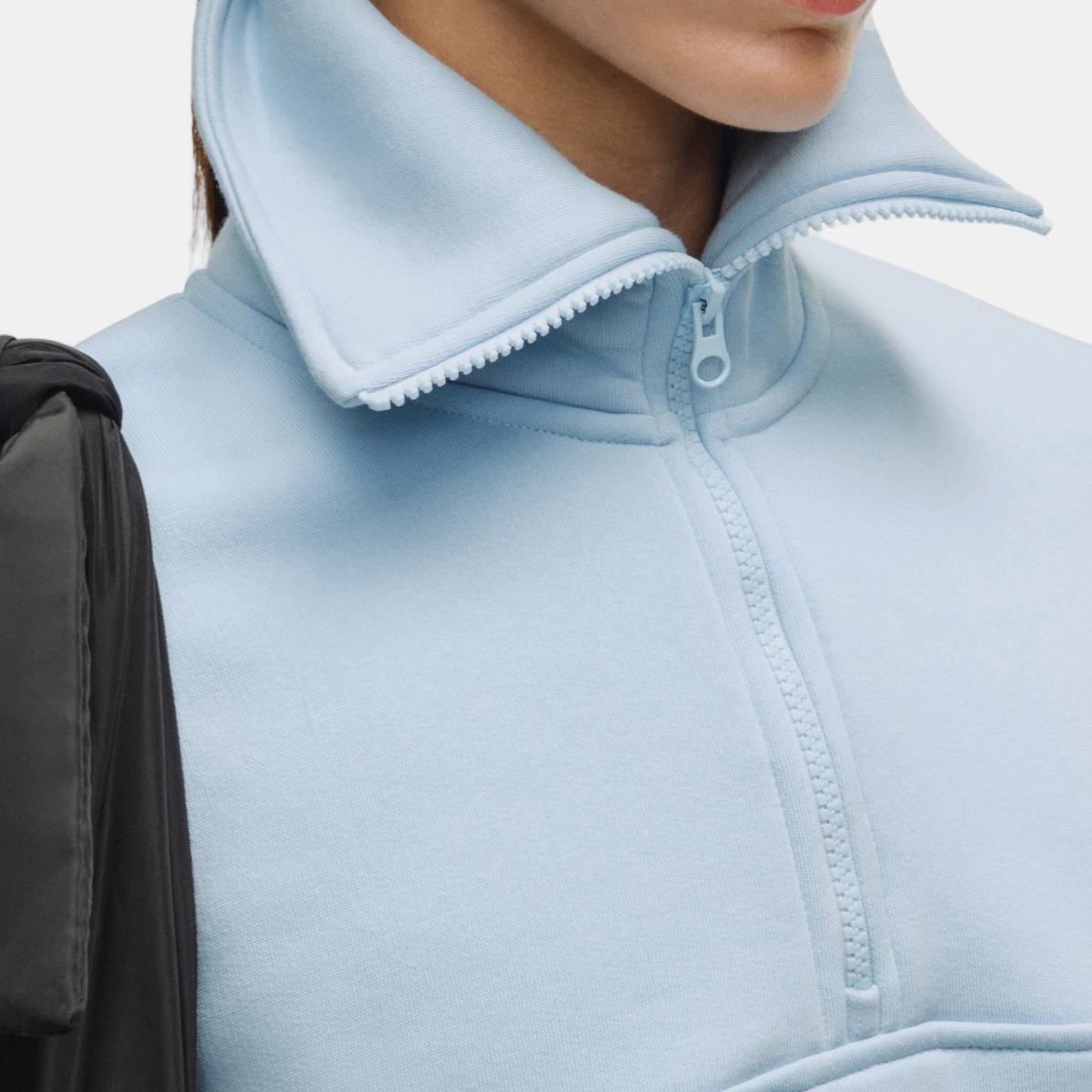 Sweatshirt de Mulher Easy Half Zip Sweater Azul-2