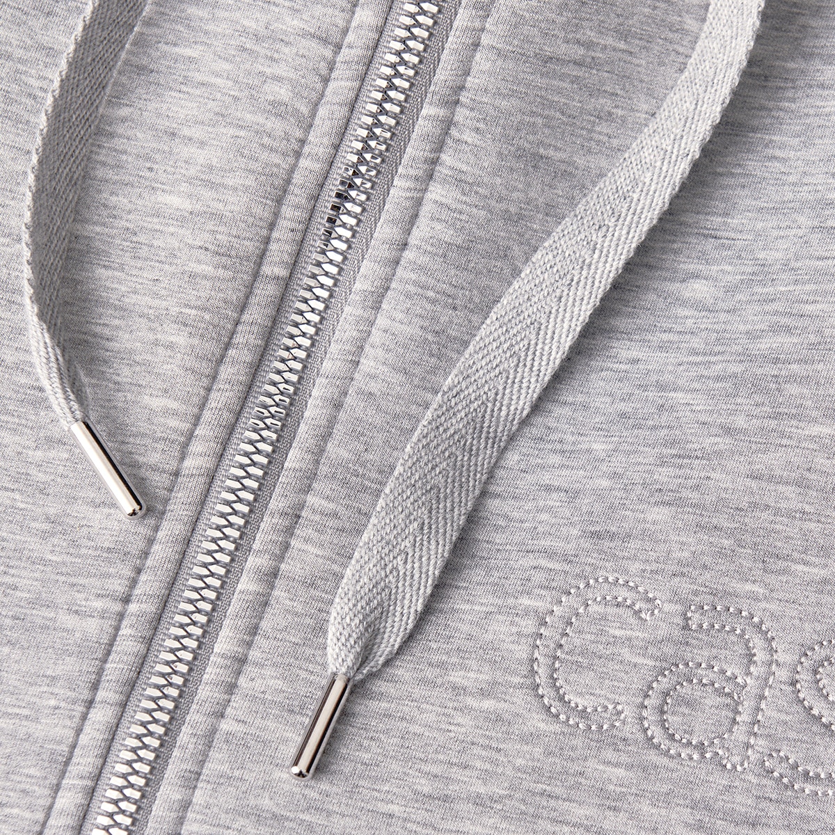 Sweatshirt de Mulher Scuba Billow Zip Hoodie Cinzento-8