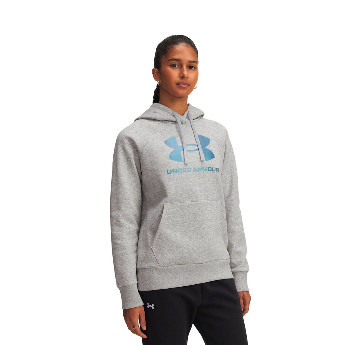 Sweatshirt de Mulher UA Rival Flc Shimmer Hdy Cinzento-1