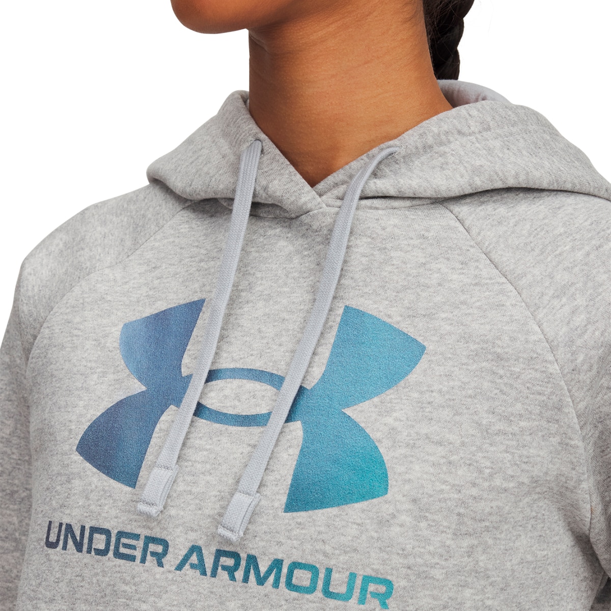 Sweatshirt de Mulher UA Rival Flc Shimmer Hdy Cinzento-3