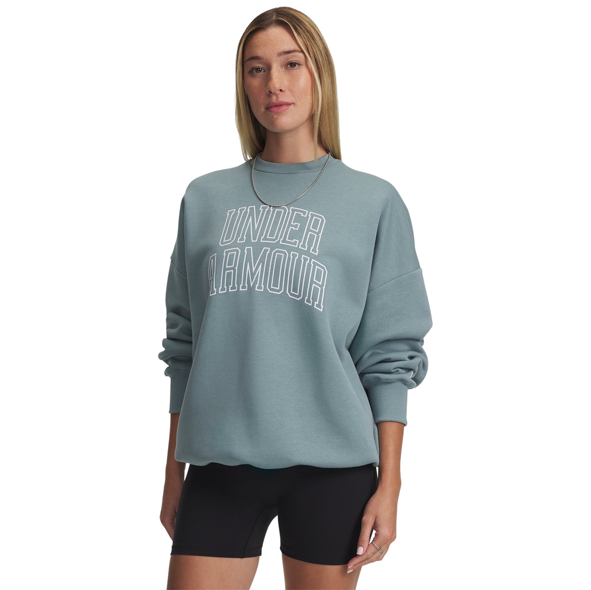 Sweatshirt de Mulher Rival Flc OS Varsity Crew Verde-1