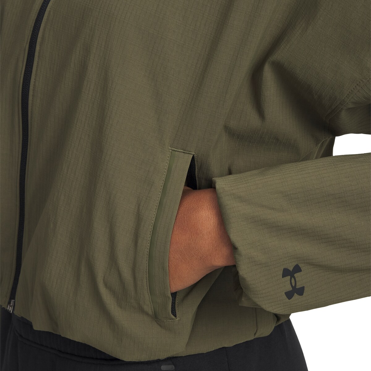 Sweatshirt de Mulher Unstoppable Woven Rstop LS Verde-3