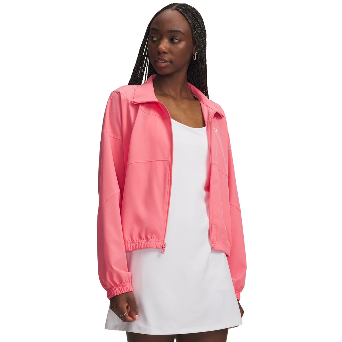 Sweatshirt de Mulher Casual UA Rival Woven Jacket Rosa-1