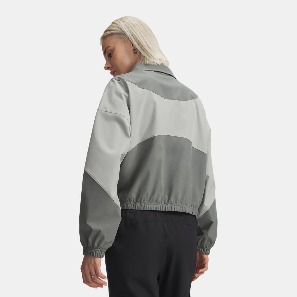 Sweatshirt de Mulher Casual UA Rival Woven Jacket Verde-acinzentado-2