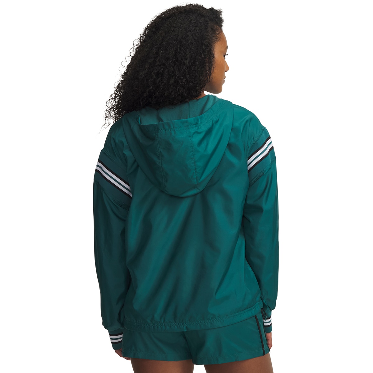 Sweatshirt Casual de Mulher Icon Woven Heritage QZ Verde-escuro-2