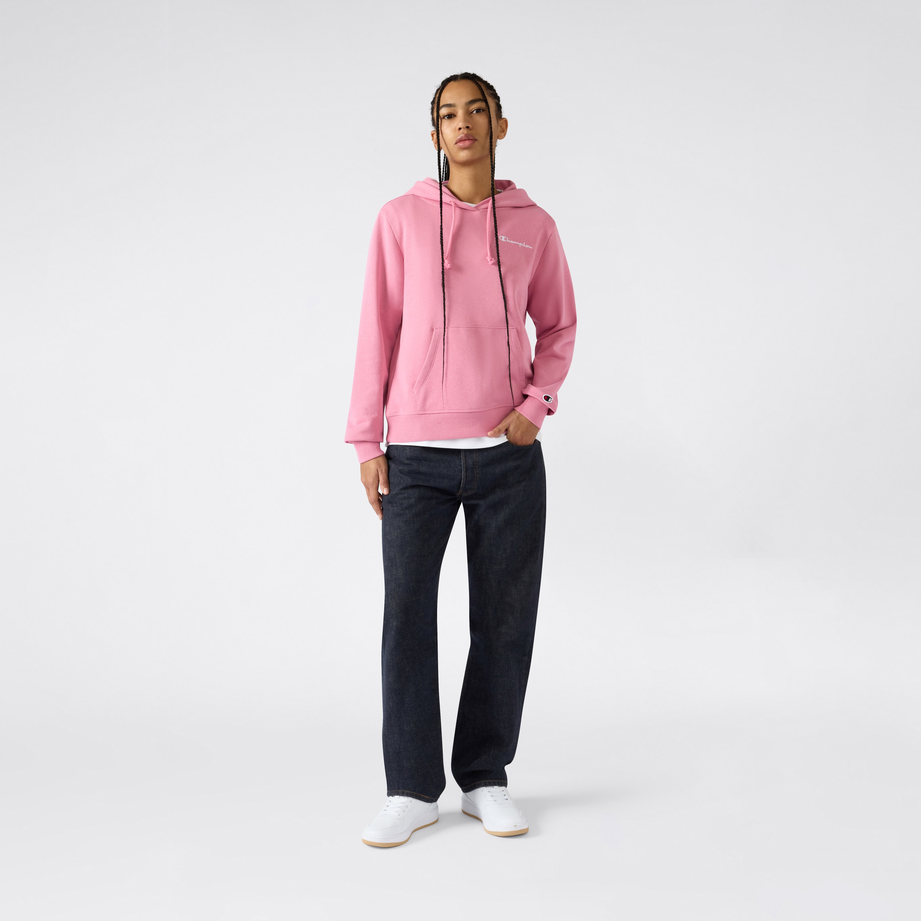 Sweatshirt de Mulher Hooded Rosa-4
