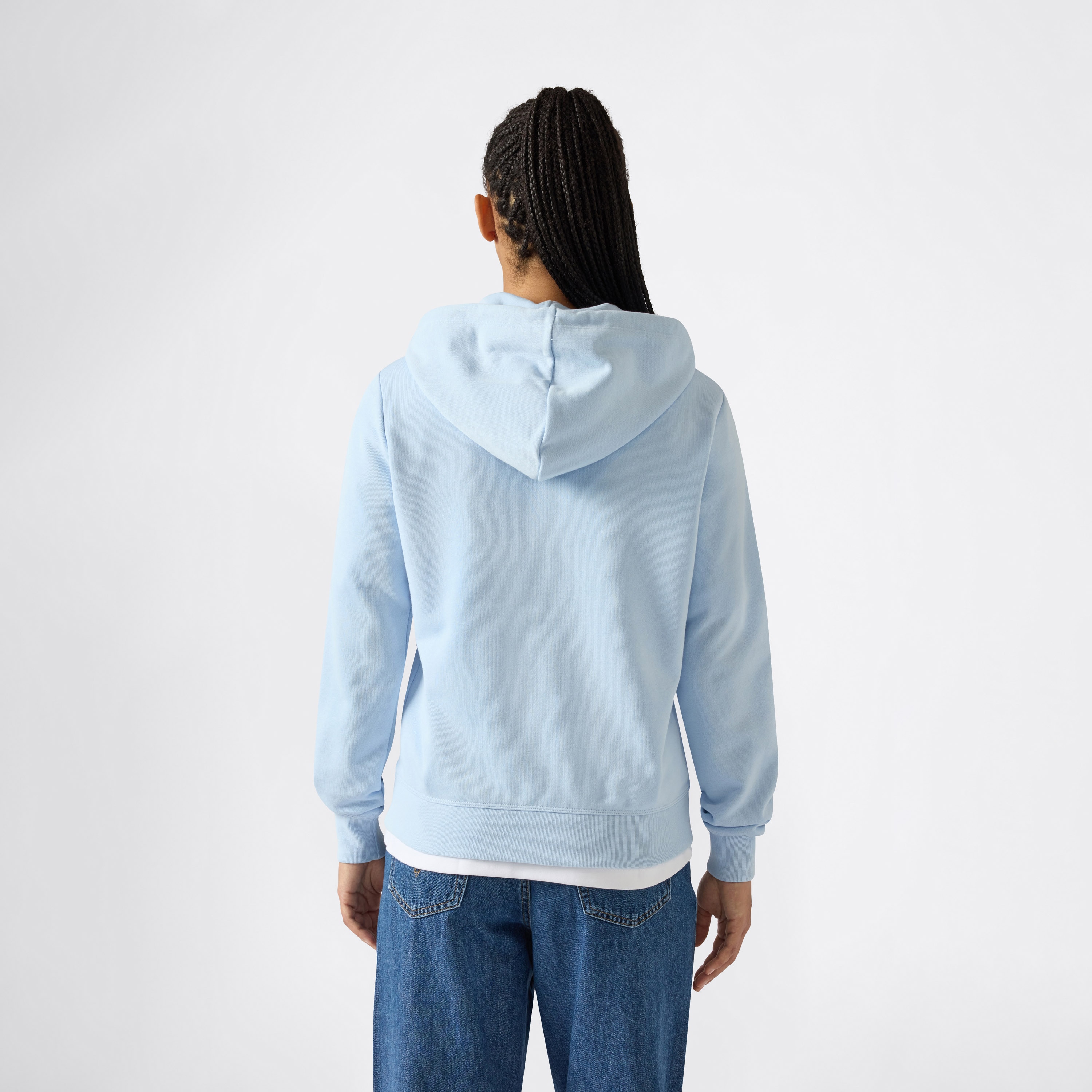 Sweatshirt de Mulher Full Zip Hoodie Azul-2