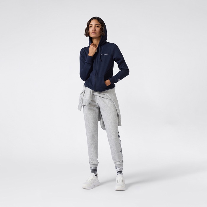Sweatshirt de Mulher Full Zip Hoodie Azul-3