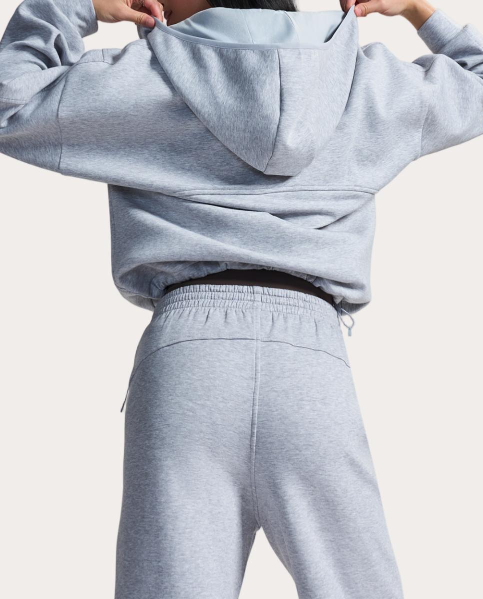 Sweatshirt de Mulher Unstoppable Fleece FZ Jkt Cinzento médio-2