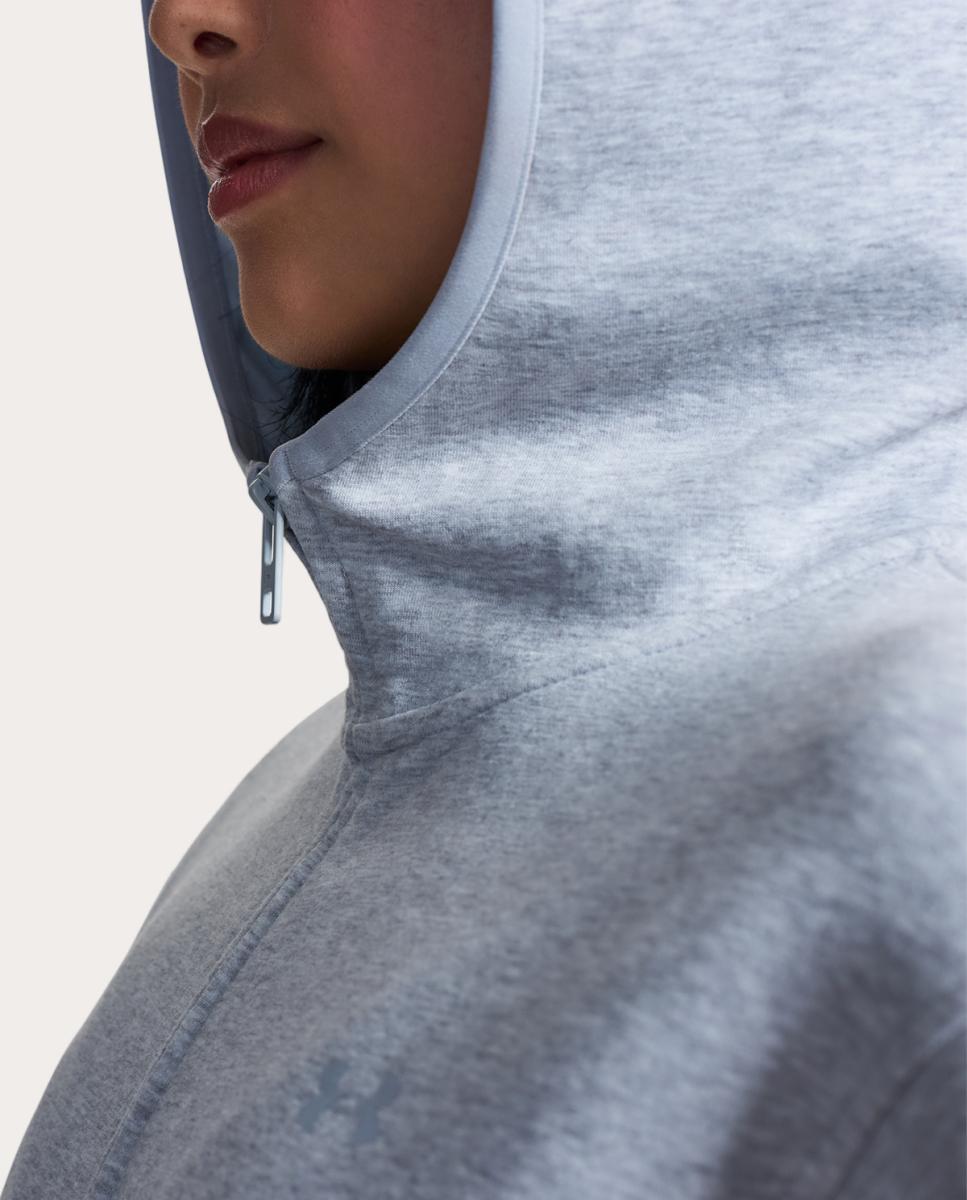Sweatshirt de Mulher Unstoppable Fleece FZ Jkt Cinzento médio-3