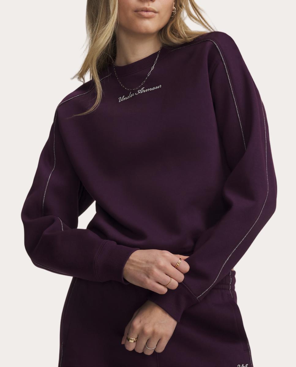 Sudadera de mujer Rival Shimmer Crew Under Armour - Morado Morado-1