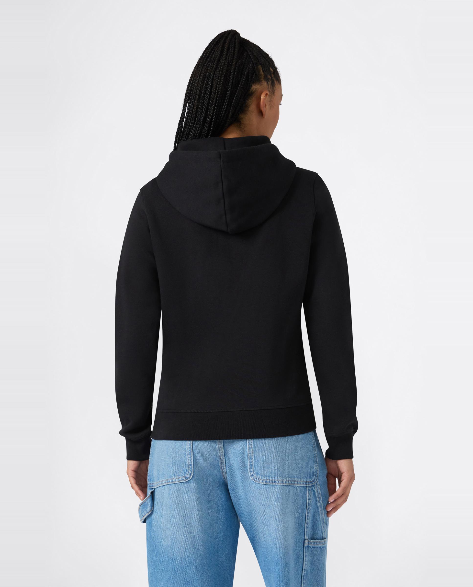 Sweatshirt Casual de Mulher Full Zip Hoodie Preto-2