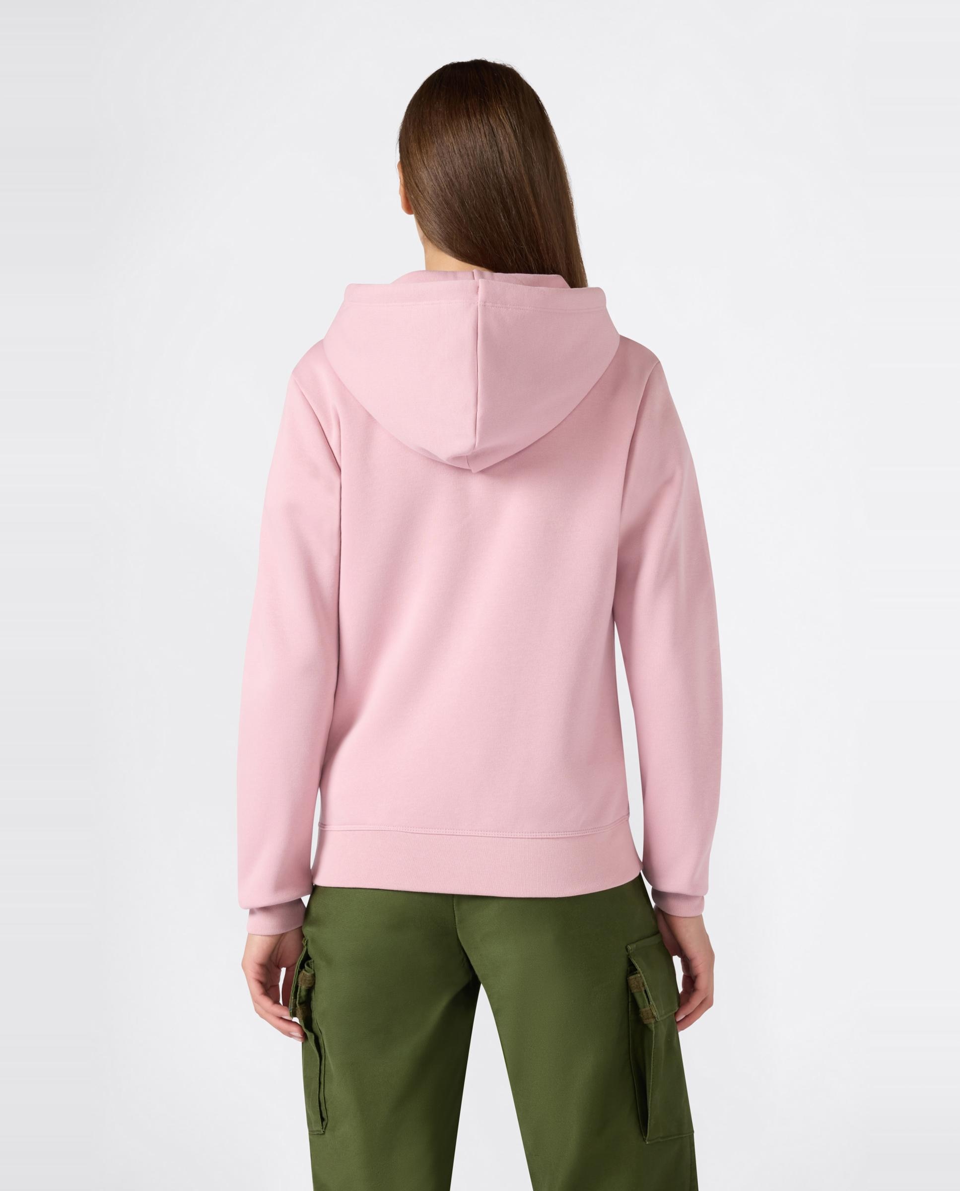 Sweatshirt Casual de Mulher Full Zip Hoodie Rosa-3