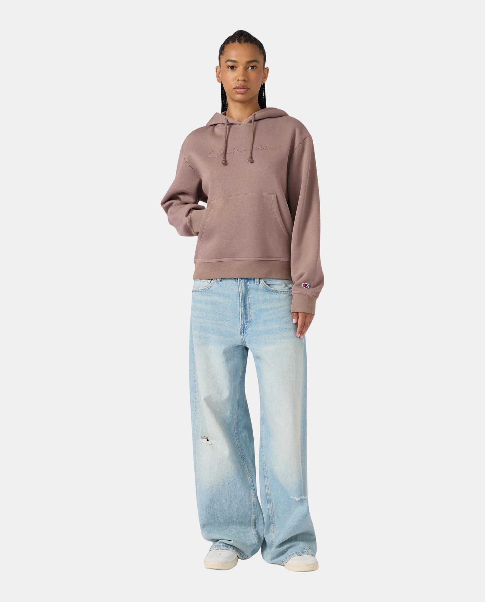 Sudaderas Casual de Mujer Hooded Sweatshirt CHAMPION - Marrón Marrón-3