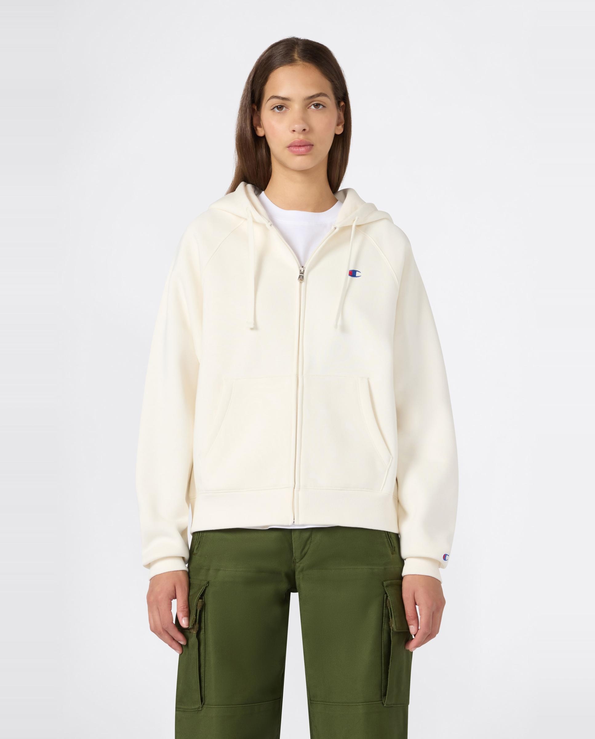Sudaderas Casual de Mujer Full Zip Hoodie Sweatshirt CHAMPION - Blanco Blanco-2