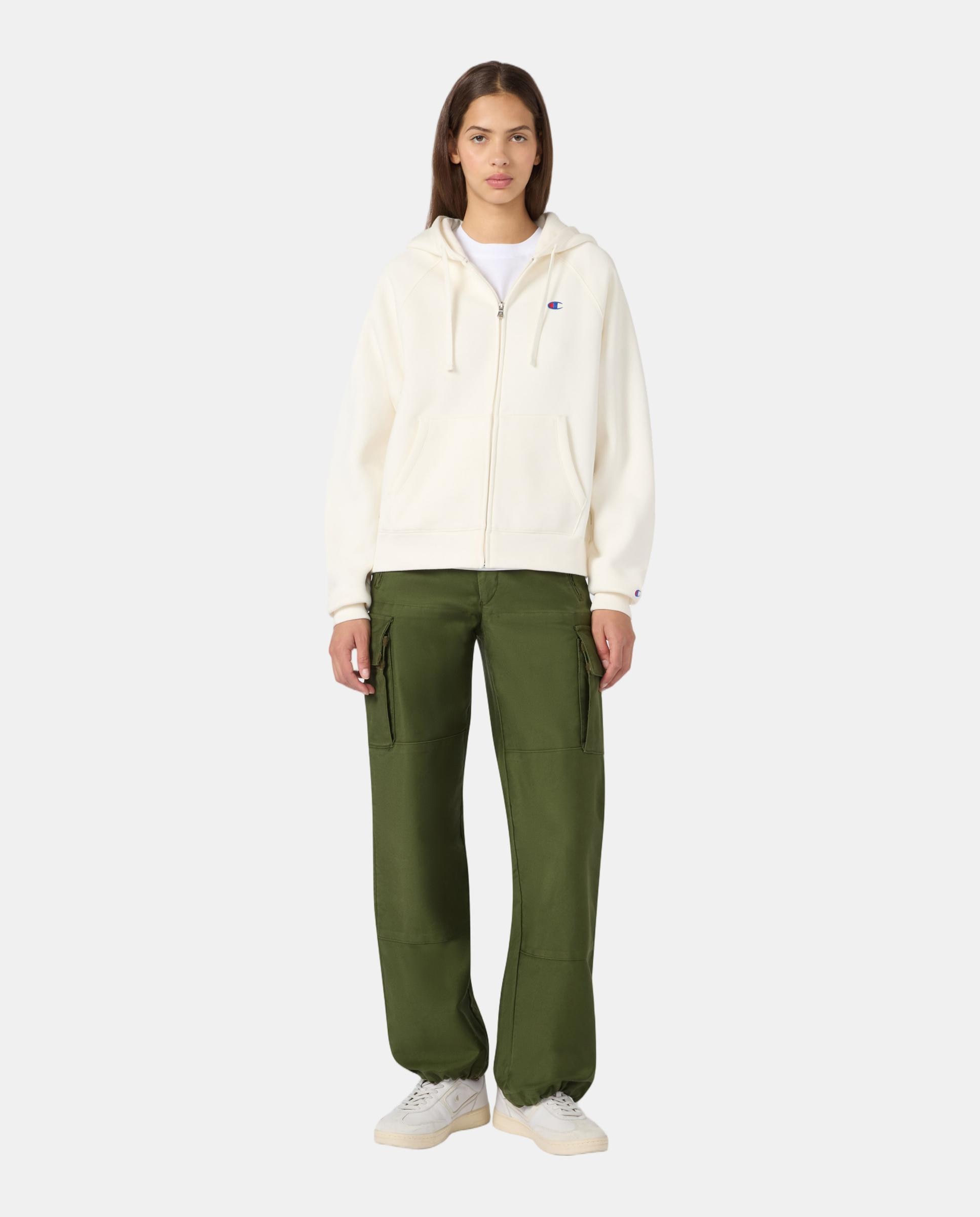 Sudaderas Casual de Mujer Full Zip Hoodie Sweatshirt CHAMPION - Blanco Blanco-3