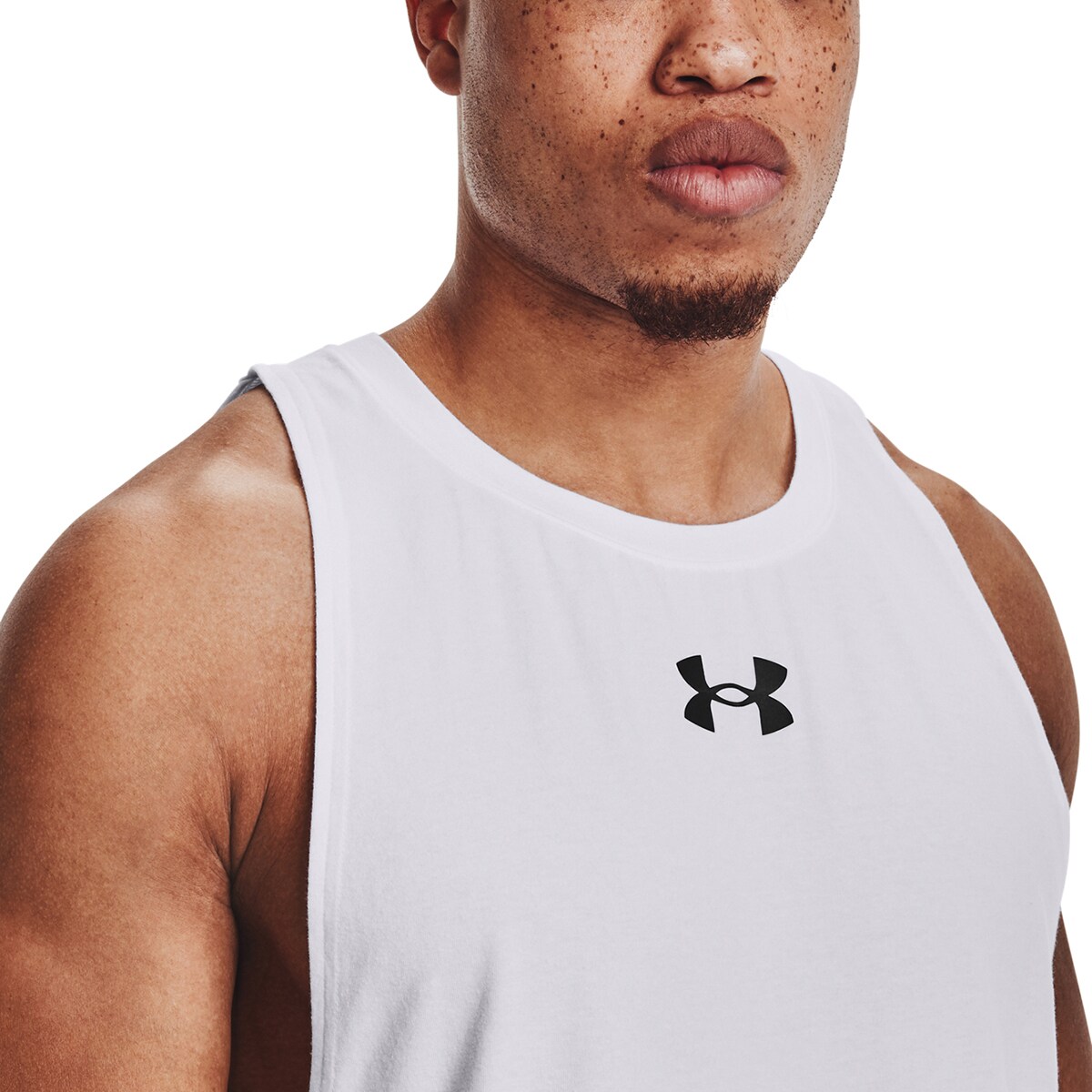 T-shirt de Homem UA Baseline Cotton TA Branco-3