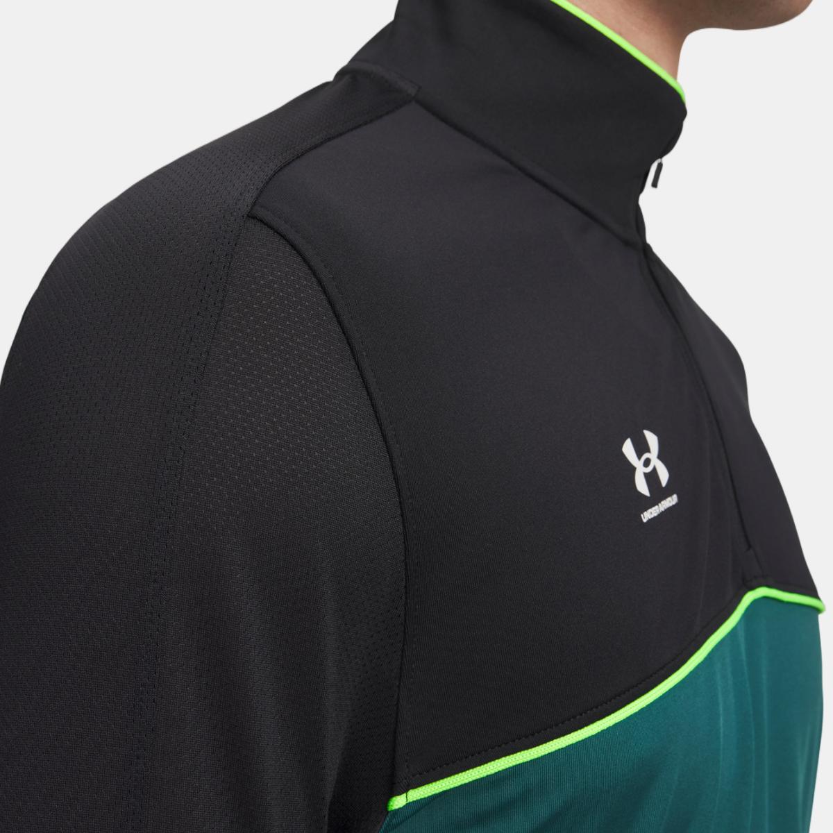 T-shirt de Futebol de Homem UA M Challenger Training QZ Verde-escuro-3