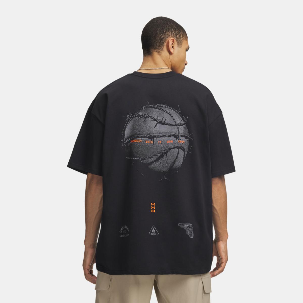 T-shirts de Baloncesto U M HWT HOOPS PHOTOREAL SS Preto-2