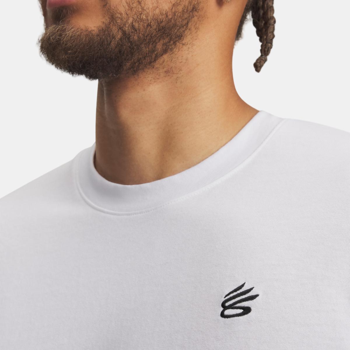 T-shirt de Basquetebol de Homem Curry LC Logo Tee Branco-3