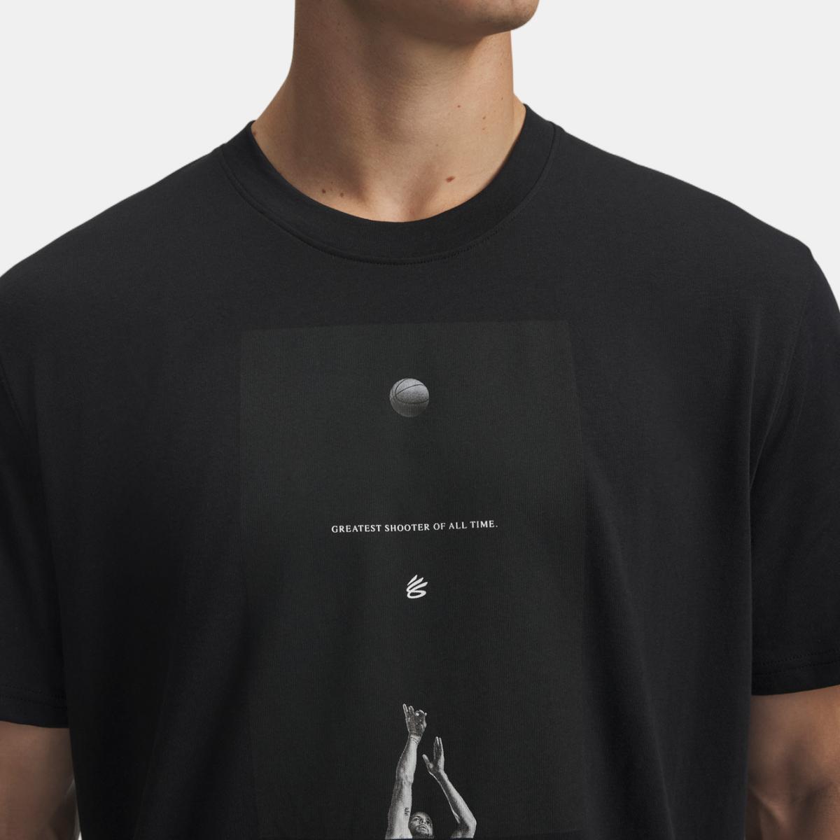 T-shirt de Basquetebol de Homem Curry Greatest Shooter Tee Preto-3