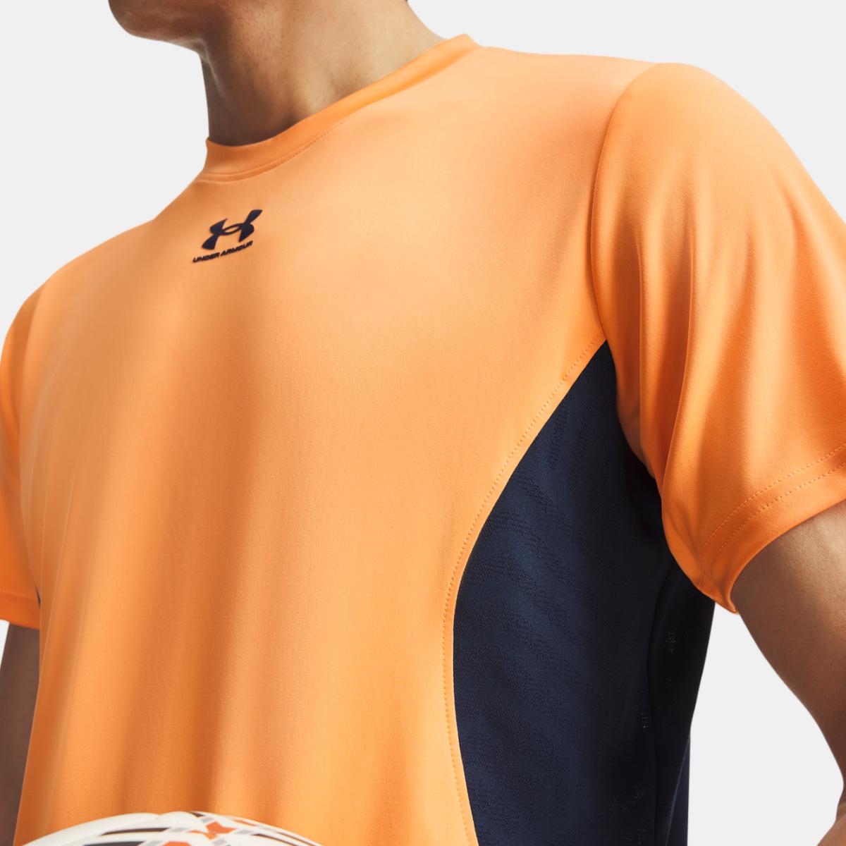 T-shirt de Futebol de Homem UA M Challenger Pro PRNT SS Laranja-3