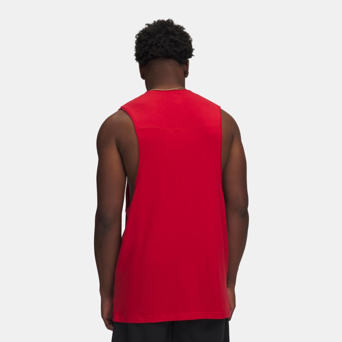 T-shirt de Basquetebol de Homem UA Hoops Training Tank Vermelho-escuro-2