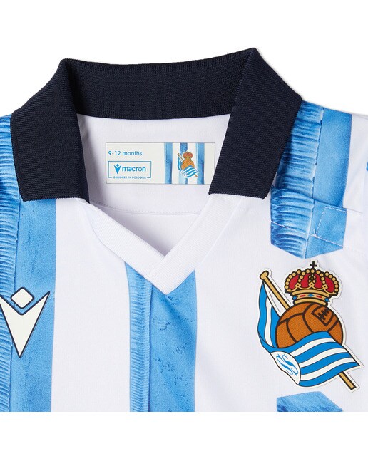 Mini Conjunto de Bebé 1.º Equipamento Real Sociedad 2023-2024 Branco / Azul-3