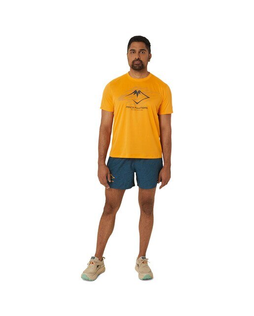 T-shirt de Homem Fujitrail Logo Ss Top Laranja / Verde-6