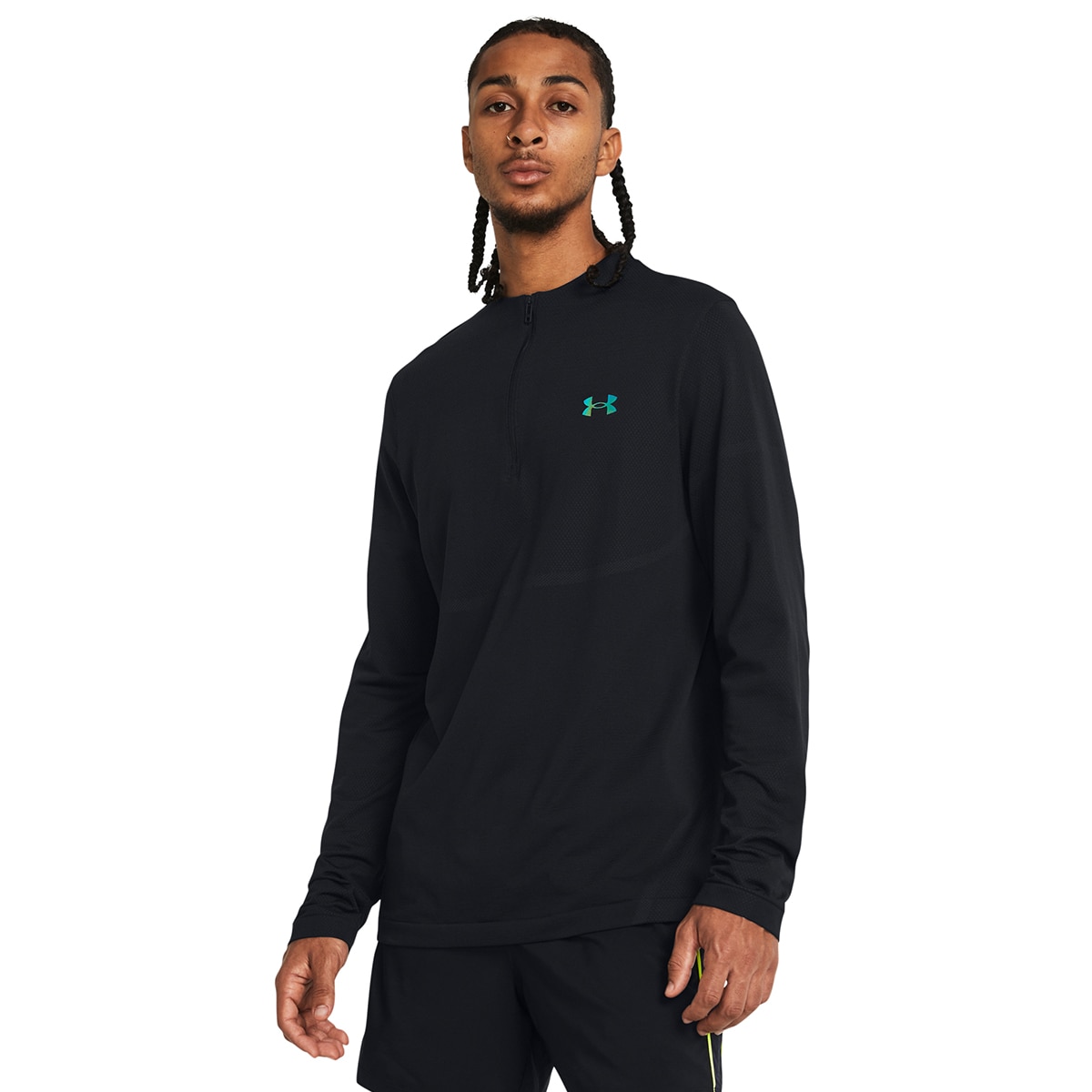 T-shirt de Homem Vanish Elite Seamless 1/4 Zp Preto-1