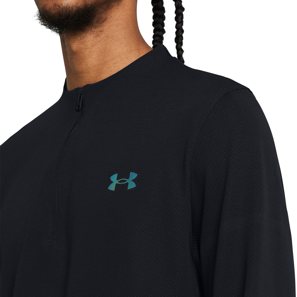 T-shirt de Homem Vanish Elite Seamless 1/4 Zp Preto-3