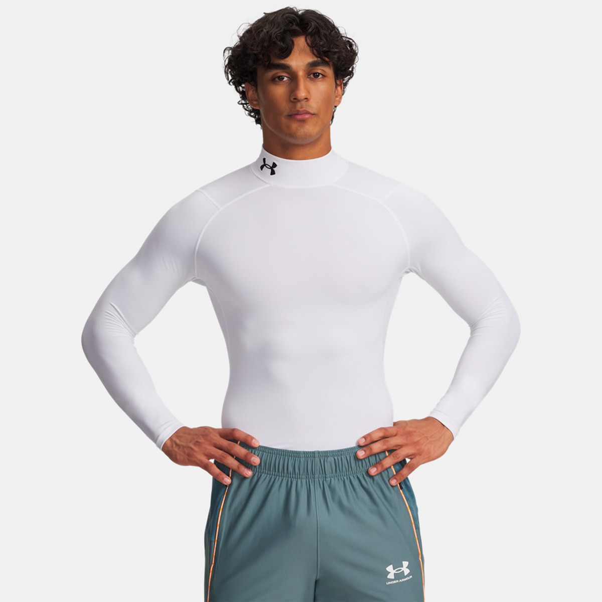 T-shirt de Compressão de Homem ColdGear® Branco-1