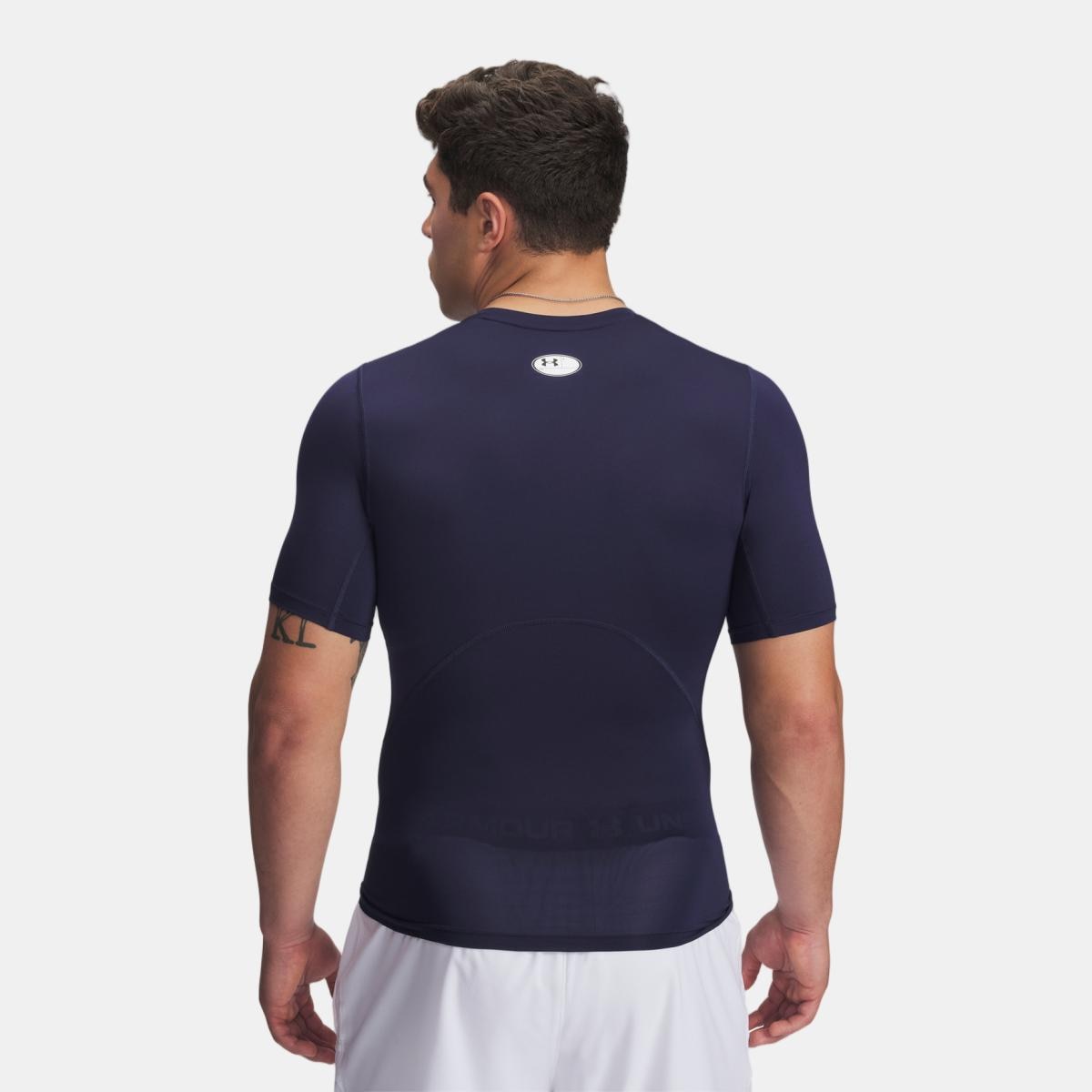 T-shirts de Homem Training UA HG Armour Comp SS Azul-noite-2