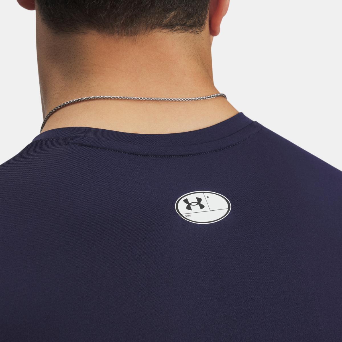 T-shirts de Homem Training UA HG Armour Comp SS Azul-noite-3