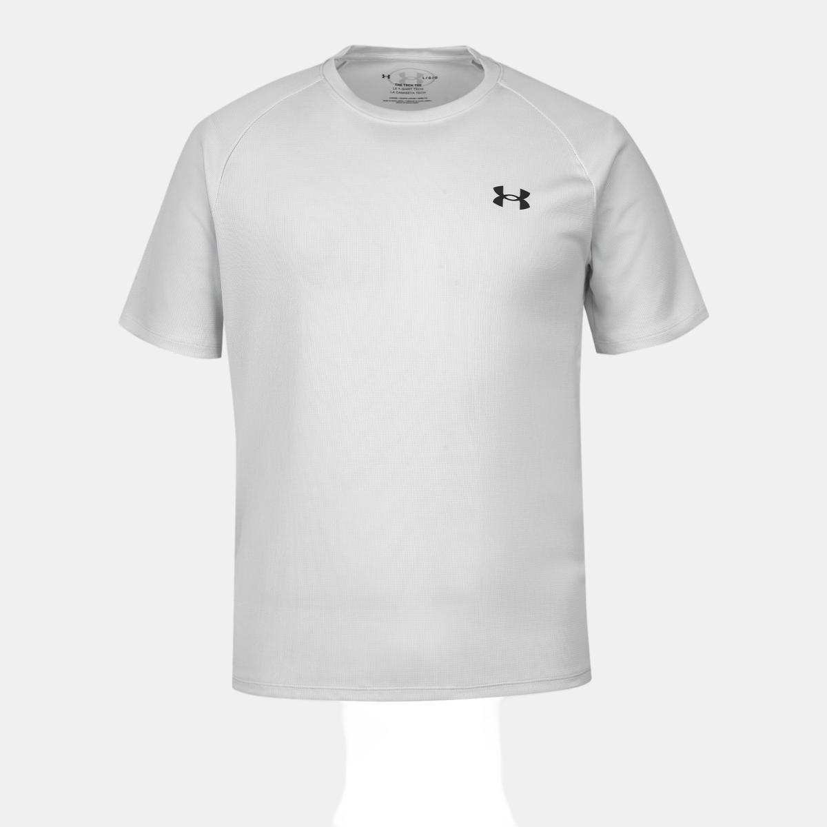 T-shirts de Homem Training UA Tech Textured SS Cinzento-claro-8