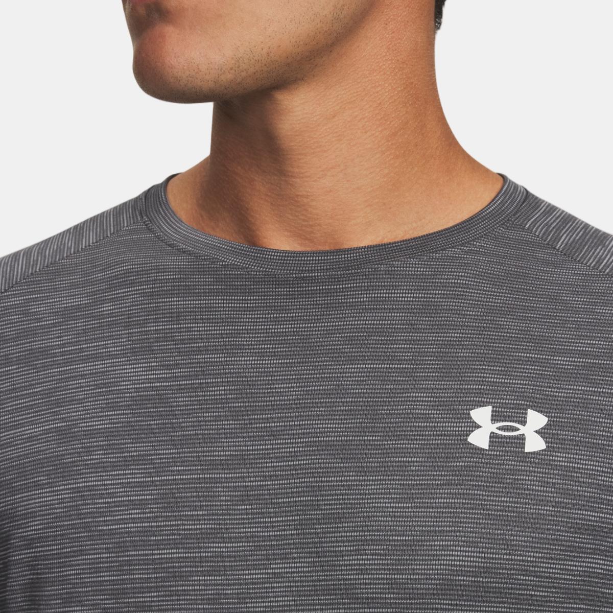 T-shirts de Homem Training UA Tech Textured SS Cinzento-granito-3