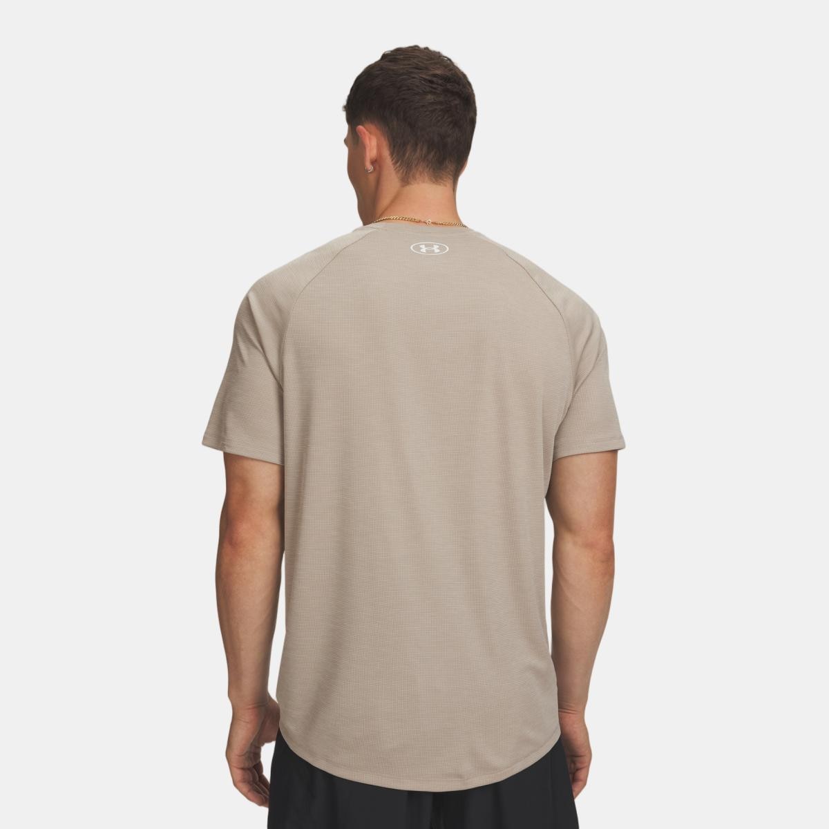 T-shirts de Homem Training UA Tech Textured SS Taupe-2