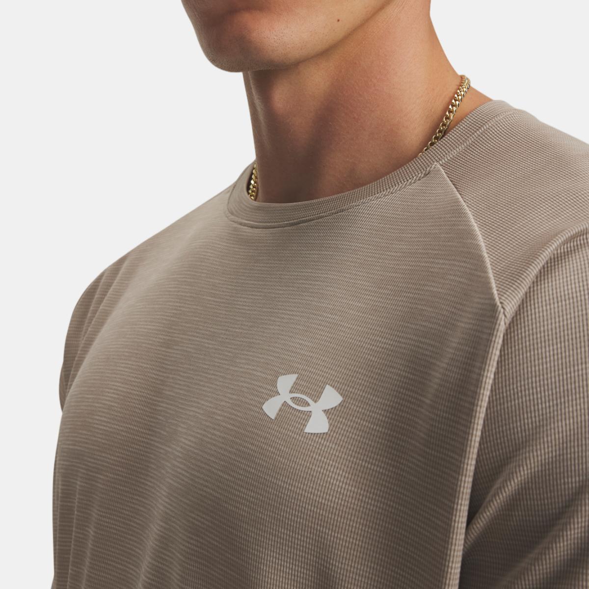 T-shirts de Homem Training UA Tech Textured SS Taupe-3