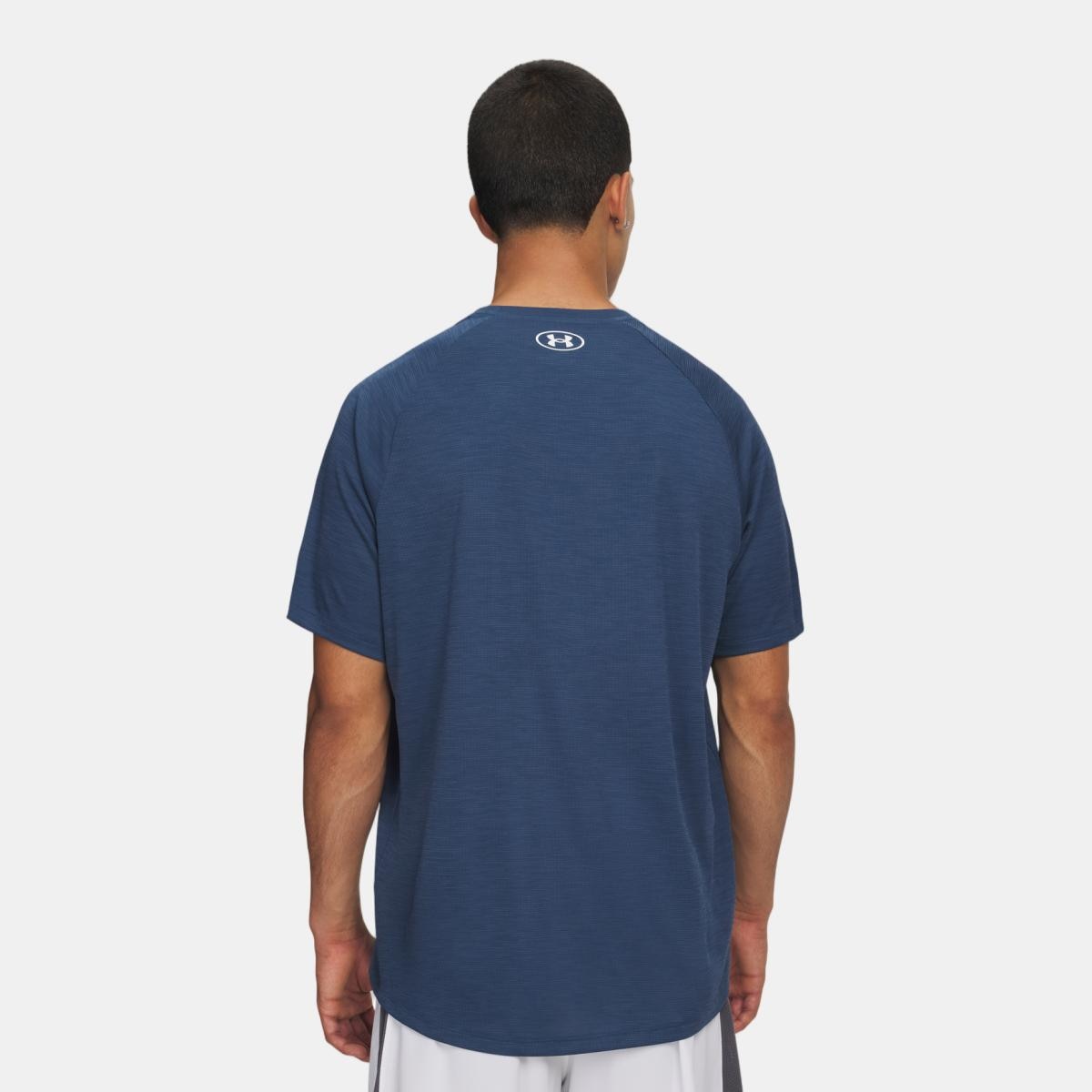 T-shirts de Homem Training UA Tech Textured SS Azul-escuro-2