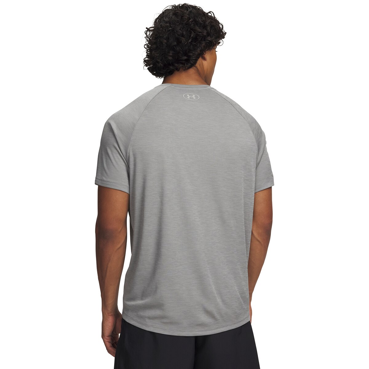 T-shirts de Homem Training UA Tech Textured SS Verde-acinzentado-2