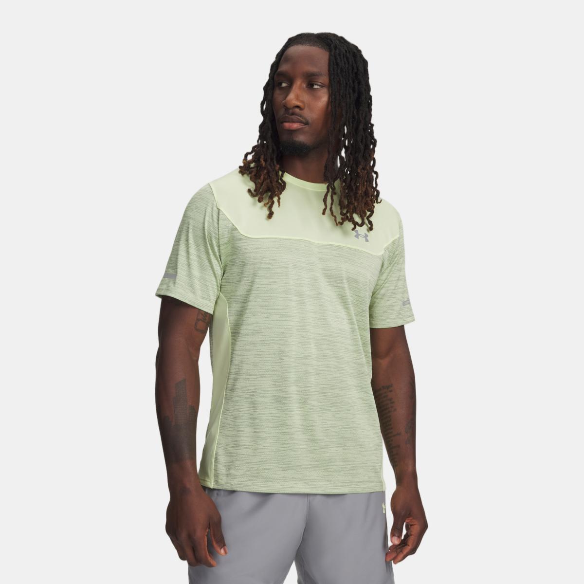 T-shirt de Training de Homem UA Tech Utility SS Verde-claro-1