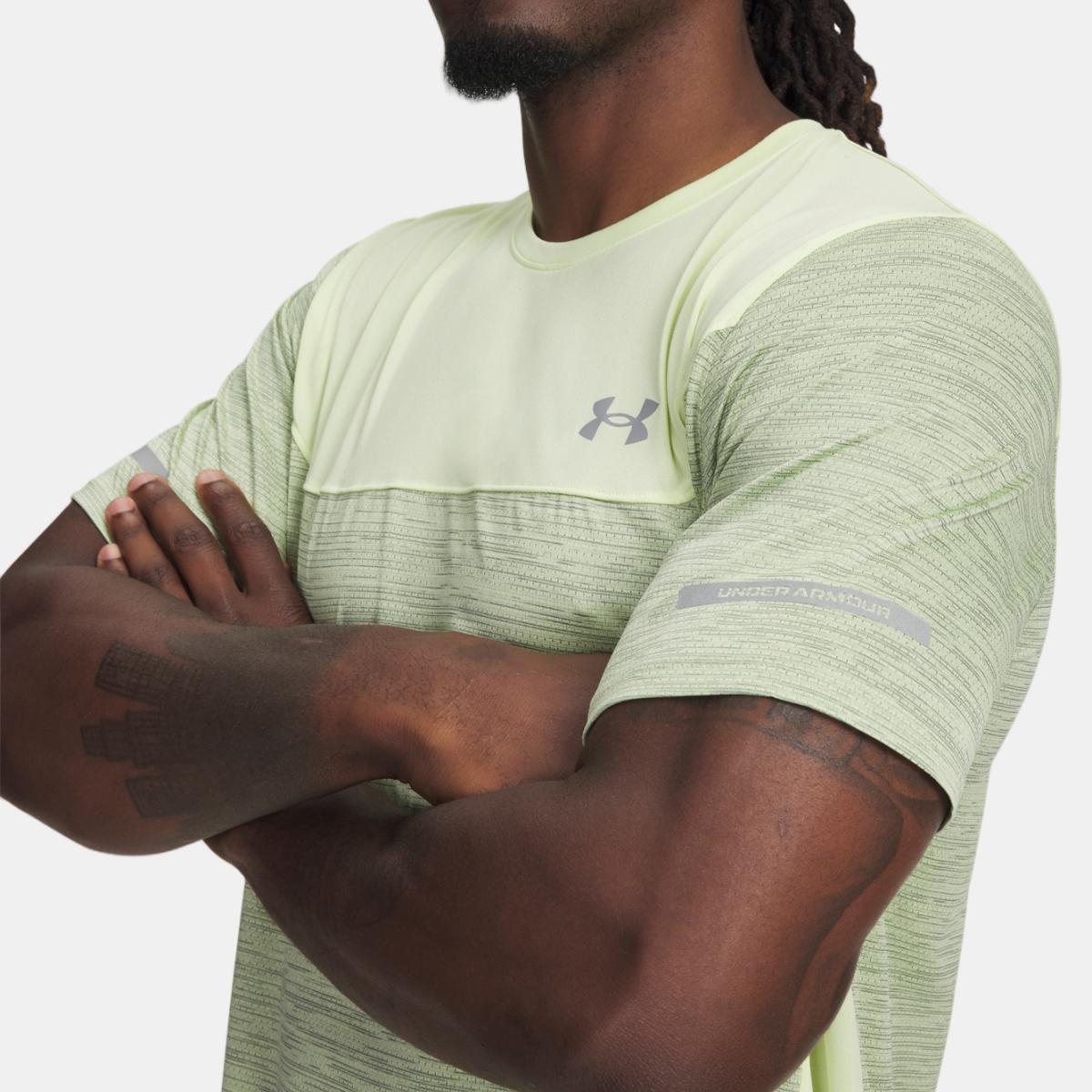 T-shirt de Training de Homem UA Tech Utility SS Verde-claro-3